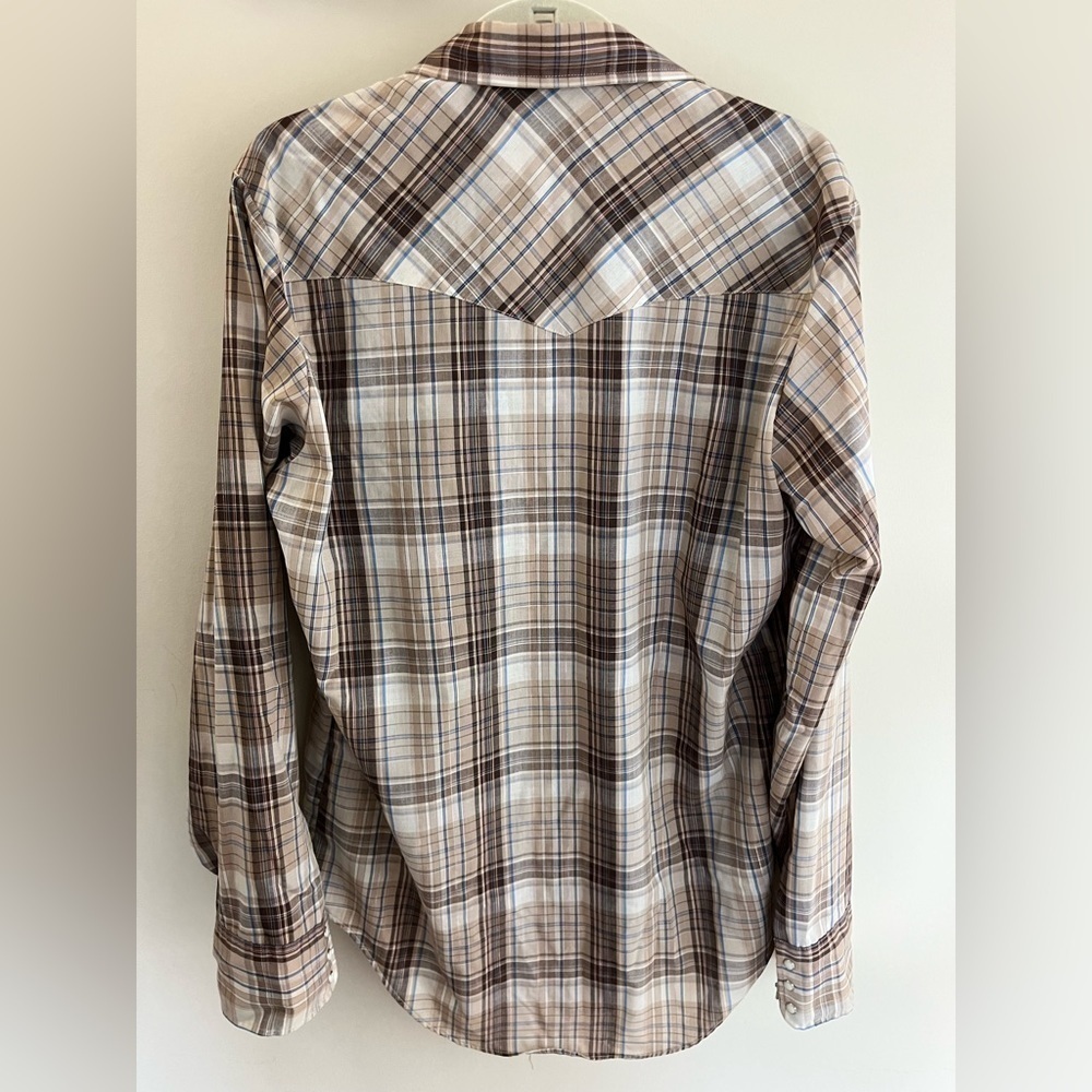 Sundance Tall Man Button Up Long Sleeve Plaid Shirt Size Large - Picture 2 of 8